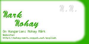 mark mohay business card